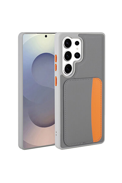 zore Galaxy S24 Ultra Case with Card Holder Sys X-Kart Silicone Cover - Dark ...