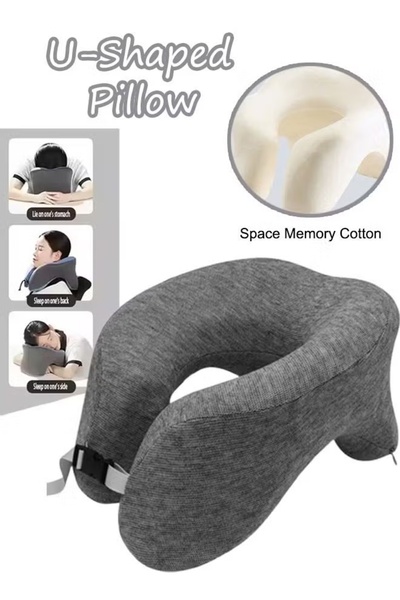 Generic Airplane Pillow U-Shaped Pillow Travel Neck Pillow Memory Foam Neck &...
