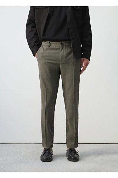 MANGO Man Kısa paça slim fit pantolon