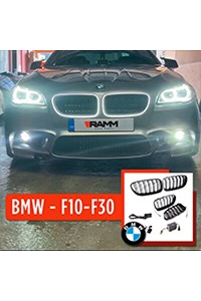 RAMM BMW 5 Serisi F10 - BMW 3 Serisi F30 Işıklı Kayar LED Panjur Izgara Seti