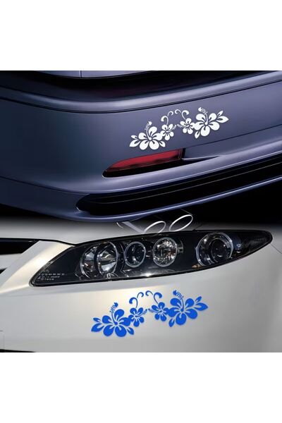 ÖZGÜL REKLAM Hawaiian Hibiscus çiçek deseni sticker Araba sticker / Motor Sti...