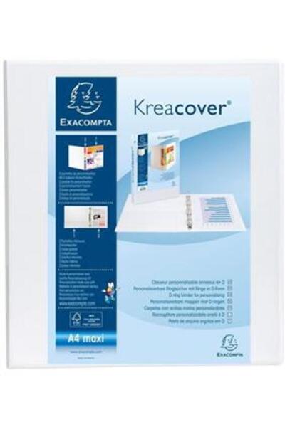 Exacompta Mechanical Ring Binder A4+ 4 Rings 70mm 2 Pockets Kreacover