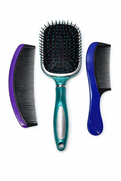 OEM Professional Hair Brush Set + 2 Combs – Gentle Detangling & Daily Styling
