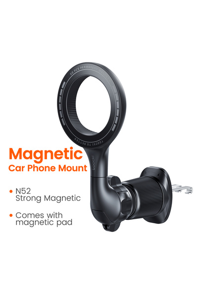 Toocki Black Magnetic Car Phone Holder Air Vent Car Mount Stand 360° Strong S...