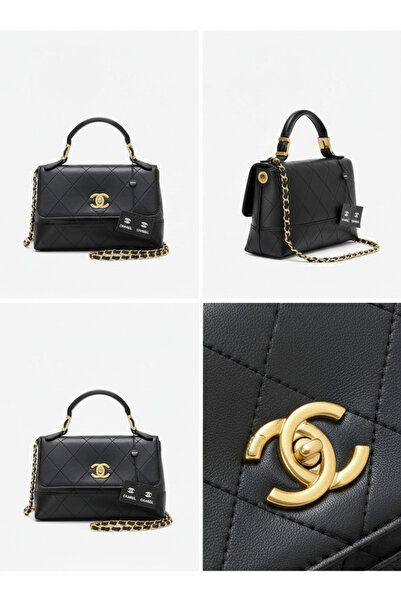 Velvet Vault Women's leather handbag with a classic quilted design, top handl...