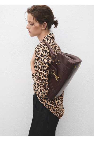 MANGO Woman Uzun kollu dökümlü gömlek