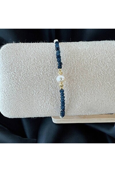 Ezera Indira Bracelet for Women with Sapphire and Pearls