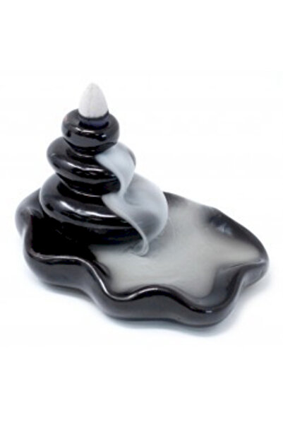 Ancient wisdom Стойка за фонтан с течащ дим, 3 дзен камъка, символ на релакса...