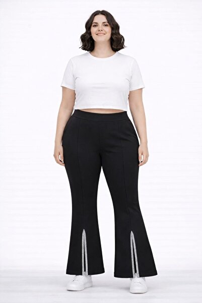 EMEZ Sim Detailed Slit Steel Fabric Trousers