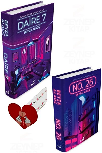 İndigo Kitap Daire7 ve No26(Ciltli)Özel Tasarım Kalp Ayraç Hediyeli