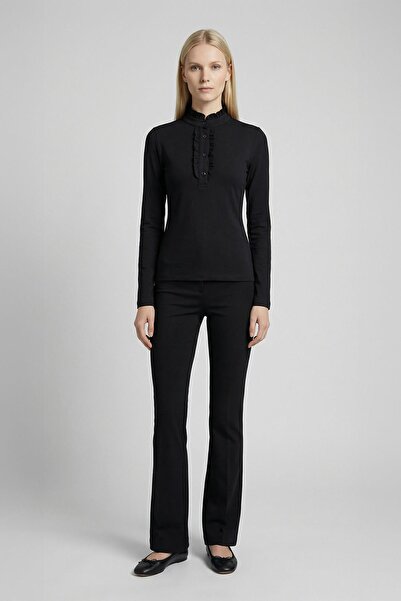 Rays 8311A Front Button Blouse Black