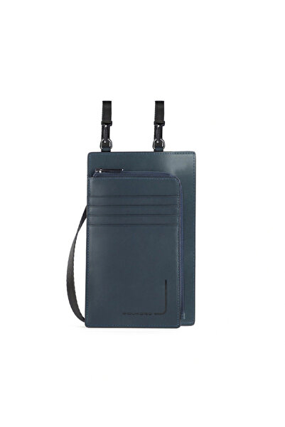 PIQUADRO Piquadro, Tasche, Δερμάτινη Τσάντα Χιαστί, Μπλε, 11,5 x 19 x 2 cm, Γ...