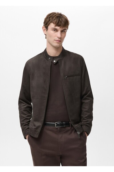 MANGO Man Suni süet biker ceket