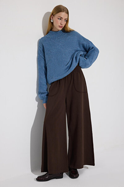 Touché Privé Gabardine Pants with Elastic Waist and Pockets