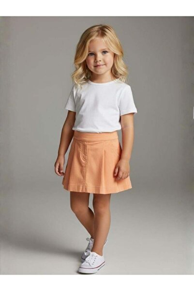 Zekids Kız Bebek Pileli Şort Etek