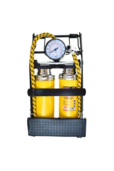 DMAX AYAK BİSİKLET POMPASI ÇİFT PİSTONLU POMPA MOTOSİKLET BİSİKLET POMPA 2 KA...