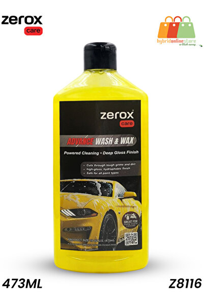 Zerox Car Wash and Wax Shampoo 473ml Foaming Formula Boosts Shine Protects Pa...