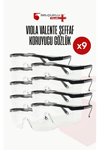 Viola Valente 9-Piece Protective Glasses – Work Safety Goggles with Adjustabl...