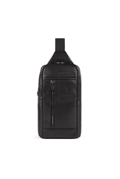 PIQUADRO Piquadro, Monospalla, Δερμάτινο, Δερμάτινο Σακίδιο Πλάτης, Μαύρο, Mo...