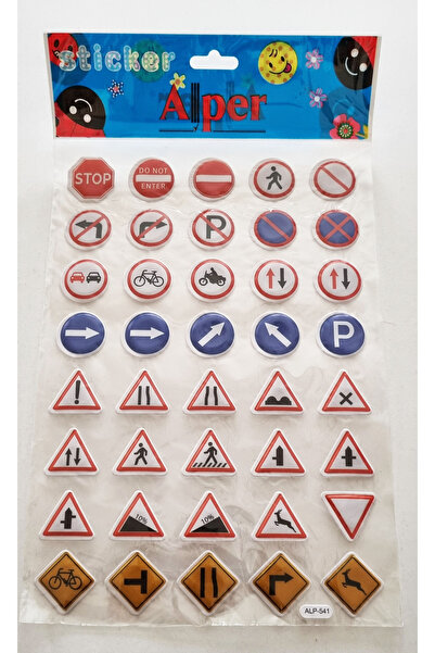 Modellino Konulu Sticker Kabartmalı Sitikır A4 Boy Yapıştırma Etiket - Trafik...