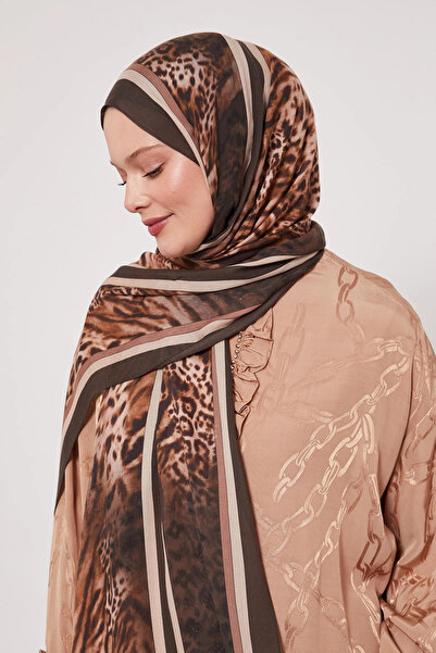 LuvenSara Patterned Silk Shawl - Bohem Haki
