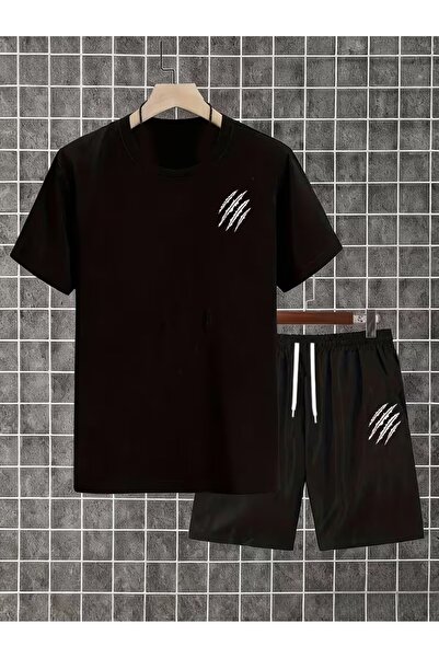 PAVRO Unisex Oversize Shorts Set Top and Bottom Two-Piece Comfortable Fit Sma...