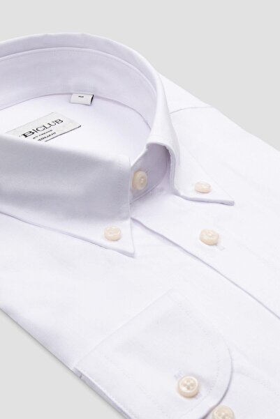 Abbate Cămașă simplă pentru bărbați BB Club Mike Oxford, din bumbac și polies...