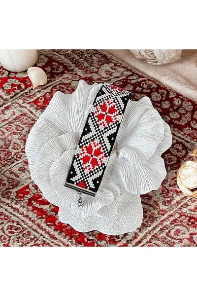 Ezera Wide Handwoven Bracelet with Miyuki Beads - Traditional Romanian Pattern