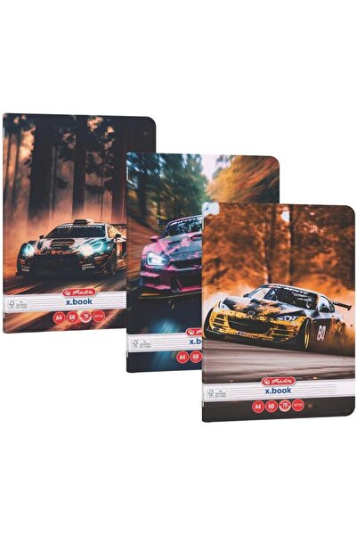 Herlitz Caiet A4 60 file dictando, motiv Race Cars (set 5