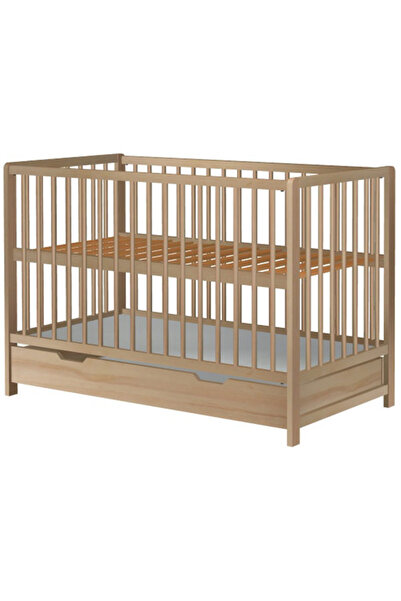 Hubners Ξύλινο παιδικό κρεβάτι Dominic 120x60 εκ. φυσικό με συρτάρι