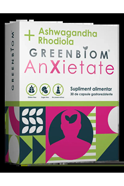 GREENBIOM AnXietate ( PREBIOTIC - REDUCE STRESUL SI ANXIETATEA, IMBUNATATESTE...