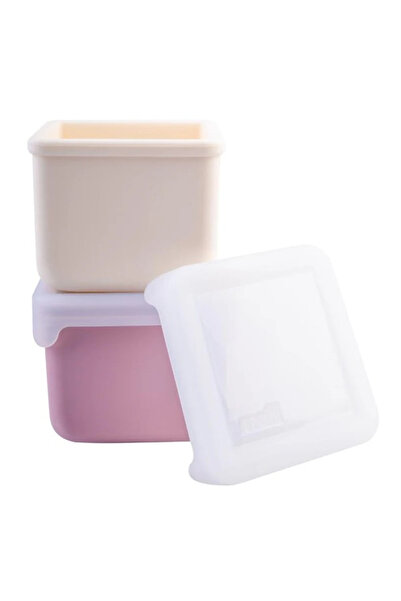 Melii Set of 2 silicone containers, melii, blush berry for children over 0 mo...