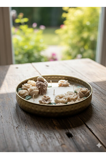 DAR AMALIA شمعة طيف الزهور – تصميم فاخر يدوي قطعه واحده فقط