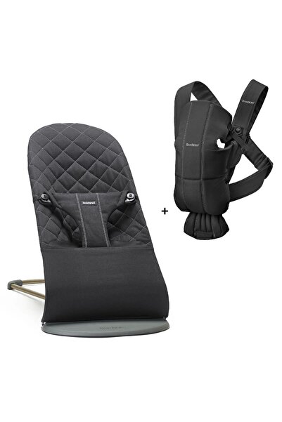 BabyBjörn 2'li Set Bliss Ana Kucağı & Kanguru Mini Woven Black