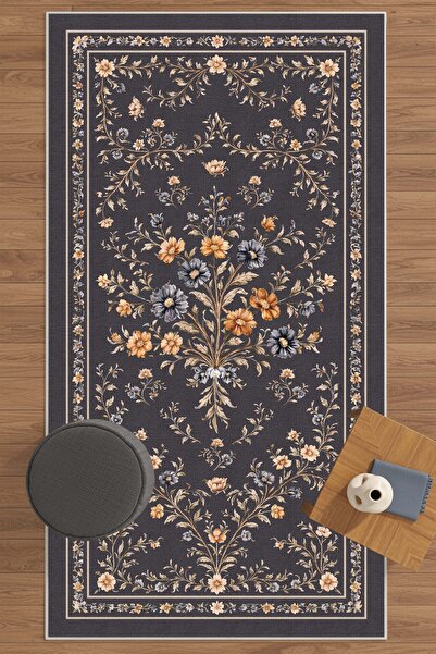 West Home Makinede Yıkanabilir Kaymaz Taban Leke Tutmaz Salon Halısı Mutfak H...
