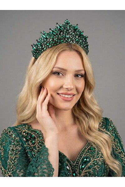 Magic Tiara Işıltılı Kına Gecesi Tacı – Kristal Taşlı Gösterişli Model