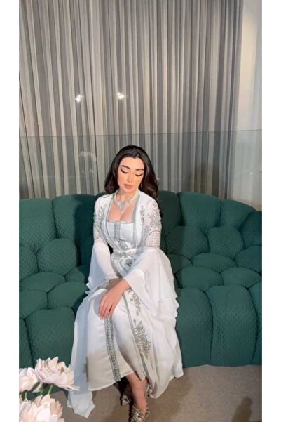 Masha ~ فستان سهره ناعم وجميل الخامة جورجيت تفته اضافة تطريز كومبيوتر