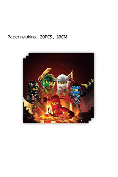 Choice 20pcs napkin Ninjas Birthday Party Supplies Decorations Disposable Tab...