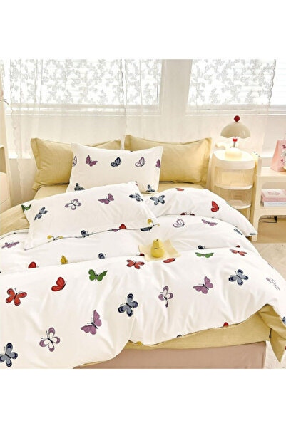 Inovius Lenjerie de Pat Bumbac Finet, 6 Piese, Pat Dublu - GR-492