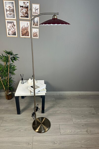 Bamyum Risso Vişne Çürüğü Metal Eskitme Askı Gövde Tek Ayaklı Lambader E27