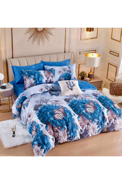 Inovius Lenjerie de Pat cu Elastic, Bumbac Finet 6 Piese - JOJ276