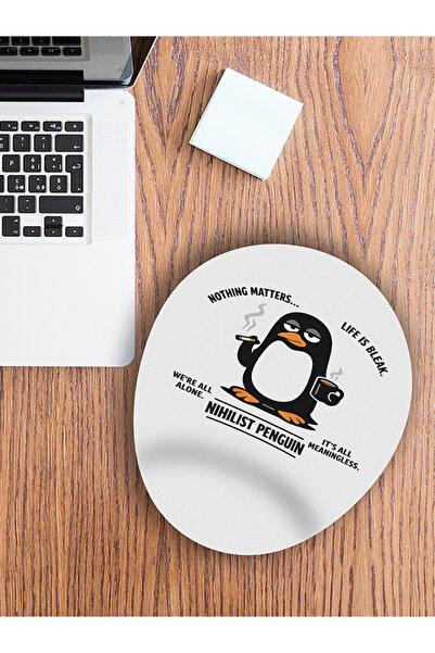 Ormira Konsept Nihilist Penguen İngilizce Yazılı Mouse Pad