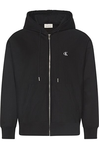 Calvin Klein LS PREMIUM TERRY MONOGRAM FZ HOO
