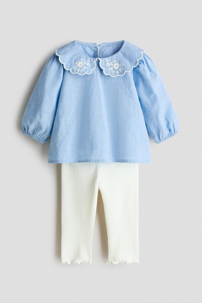 H&M 2 Parçalı Bluz ve Tayt Set