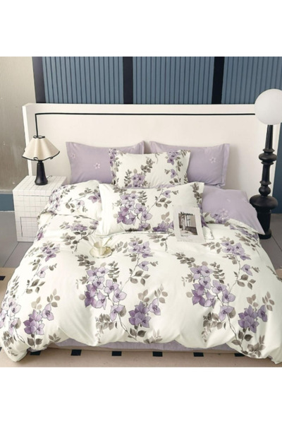 Inovius Fine Cotton Bed Linen, 6 Pieces, Double Bed - GR-489