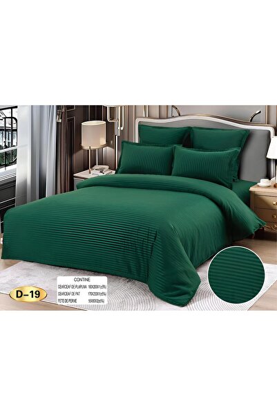 Inovius Damask Bed Linen, 1 Person, 4 Pieces, Green - EAT559