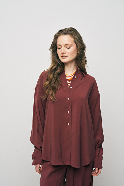 Orfeo Negro Women's Basic Modal Long Sleeve Classic Shirt