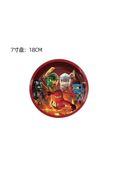 Choice 10pcs 7in plate Ninjas Birthday Party Supplies Decorations Disposable ...