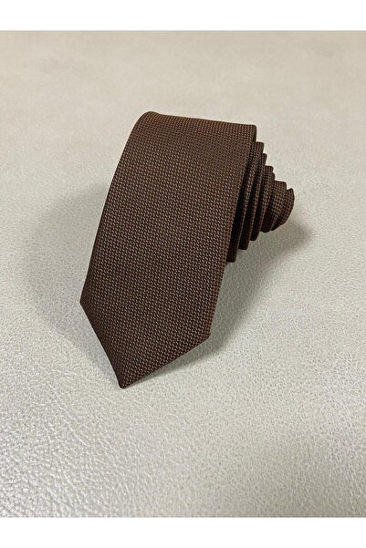 PROMOSTURKEY KAHVE RENGİ DESENLİ KRAVAT 6 CM
