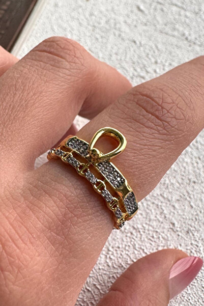 Leo'Stone V.I.P Double Color Series Golden Buckle Design Adjustable Steel Rin...